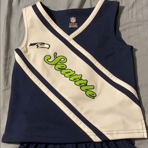 Girls Seattle Seahawk cheerleader outfit